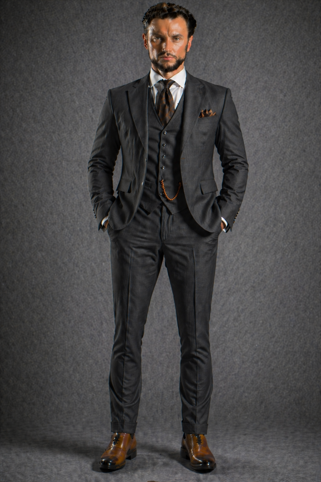 Charcoal Grey Wool Slim Fit Suit — Custom Made to Measure