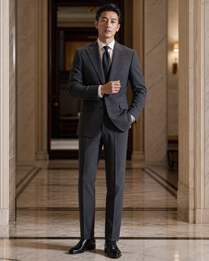 Charcoal Seersucker Summer Suit — Custom Made to Measure — 1