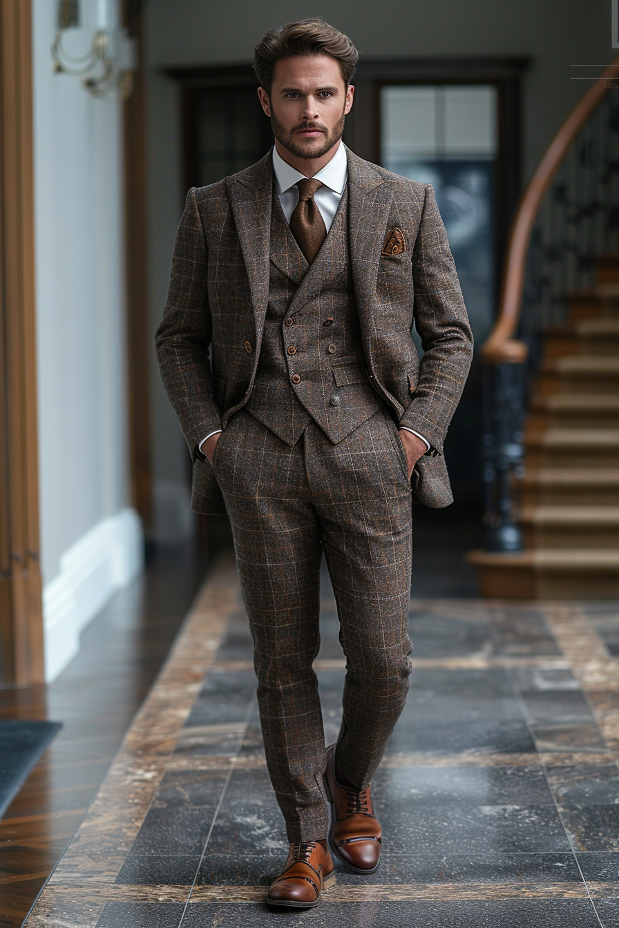 Charcoal Silk Blend Cocktail Party Suit — Custom Made to Measure