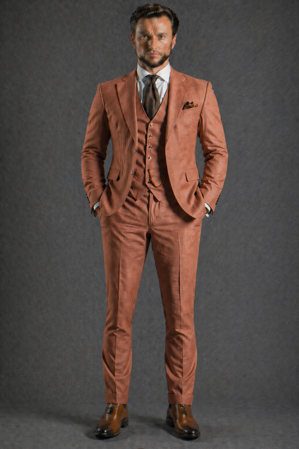 Clay Linen Slim Fit Suit — Custom Made to Measure