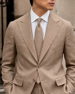 Clay Linen Peak Lapel Suit — Custom Made to Measure — 4