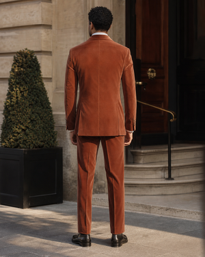 Clay Velvet Shawl Lapel Suit — Custom Made to Measure — 2