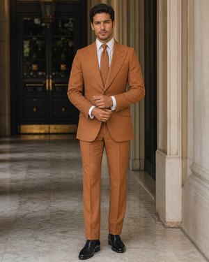 Copper Seersucker Summer Suit — Custom Made to Measure — 1
