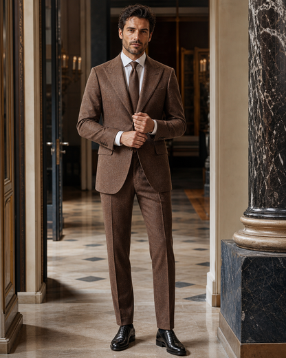 Copper Tweed Winter Suit - Custom Made to Measure front view