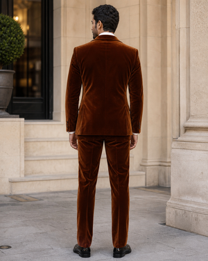 Copper Velvet Shawl Lapel Suit — Custom Made to Measure — 2