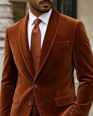 Copper Velvet Shawl Lapel Suit — Custom Made to Measure — 4