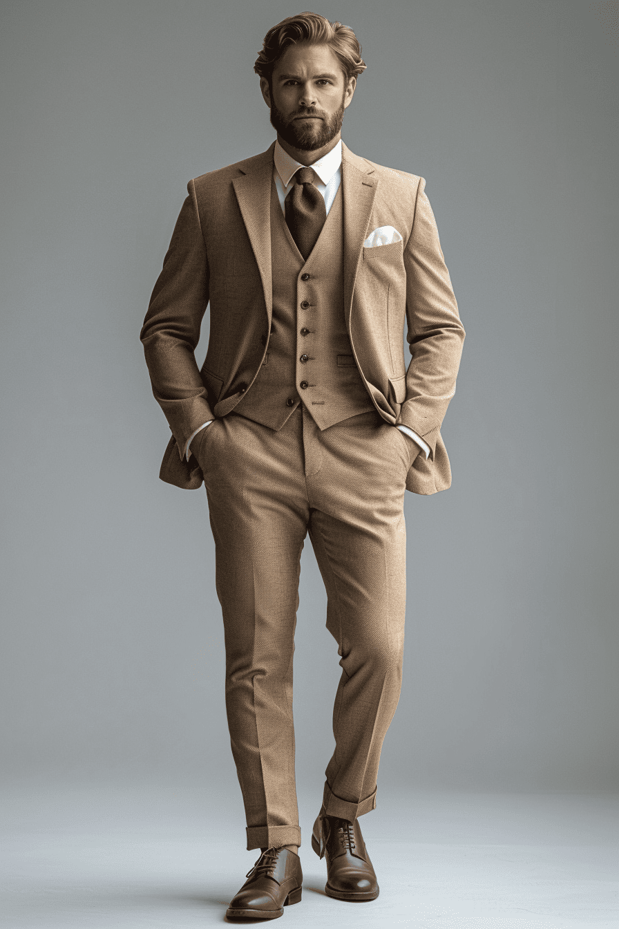 Cream Cotton Cocktail Party Suit — Custom Made to Measure