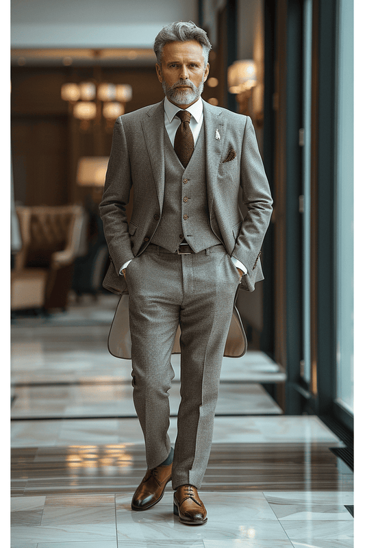 Deep Navy Cotton Business Suit — Custom Made to Measure