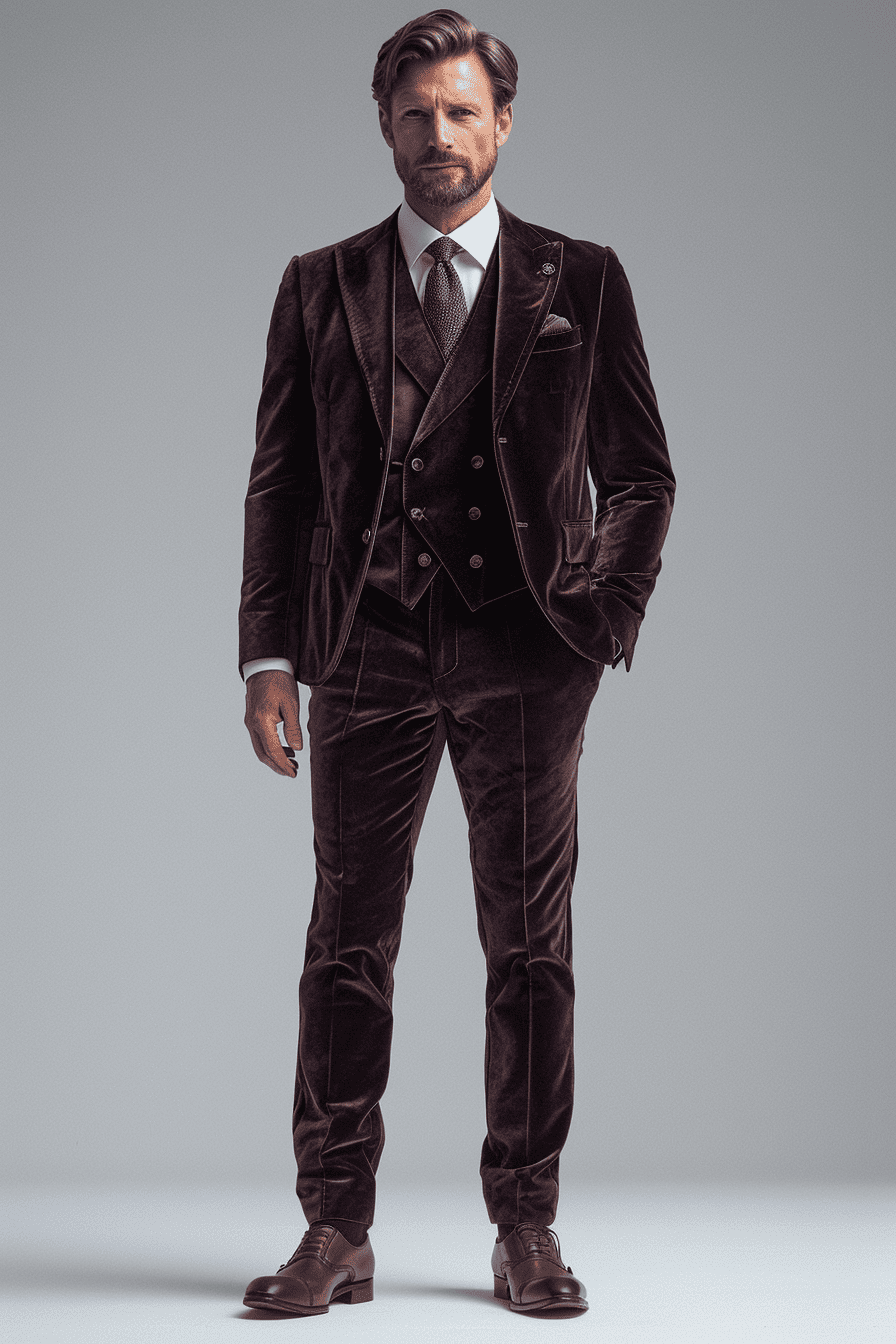 Deep Plum Velvet Tuxedo — Custom Made to Measure