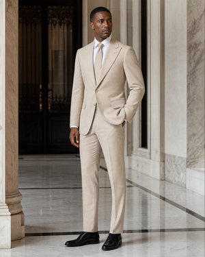 Desert Sand Seersucker Summer Suit — Custom Made to Measure — 2