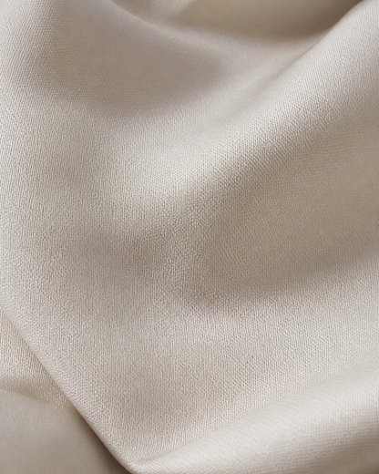 Ecru Silk Blend Shawl Lapel Suit - Custom Made to Measure fabric texture close up