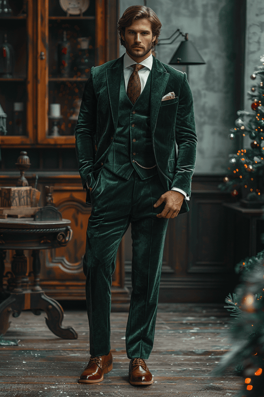 Emerald Green Velvet Tuxedo — Custom Made to Measure