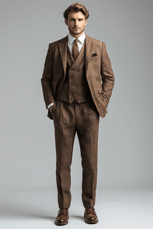 Espresso Wool Business Suit — Custom Made to Measure
