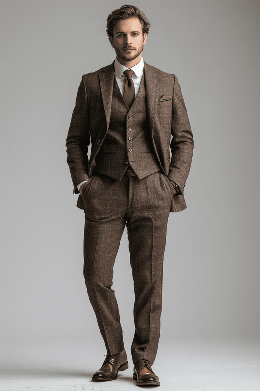 Espresso Silk Blend Cocktail Party Suit — Custom Made to Measure
