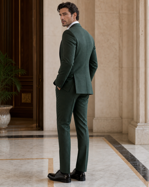 Forest Green Seersucker Summer Suit — Custom Made to Measure — 2