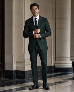 Forest Green Wool Winter Suit — Custom Made to Measure — 1
