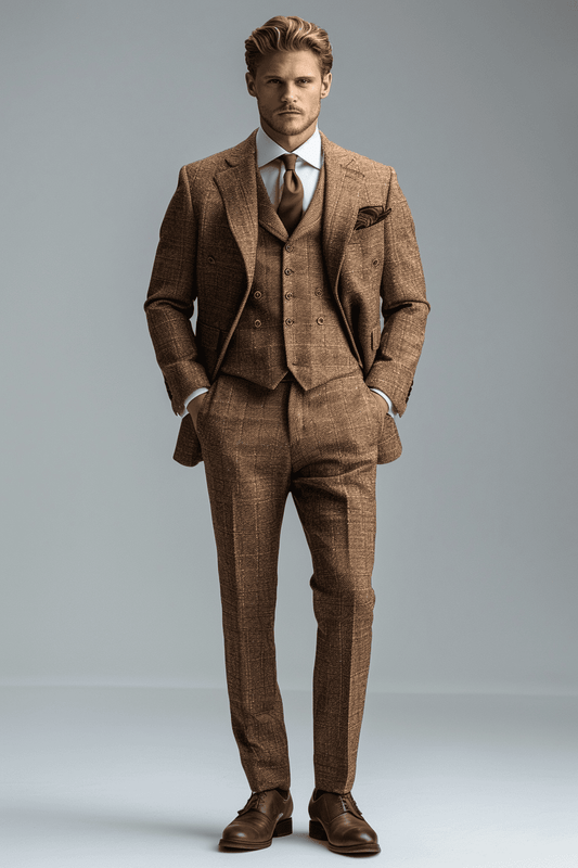 Gold Silk Blend Tuxedo — Custom Made to Measure