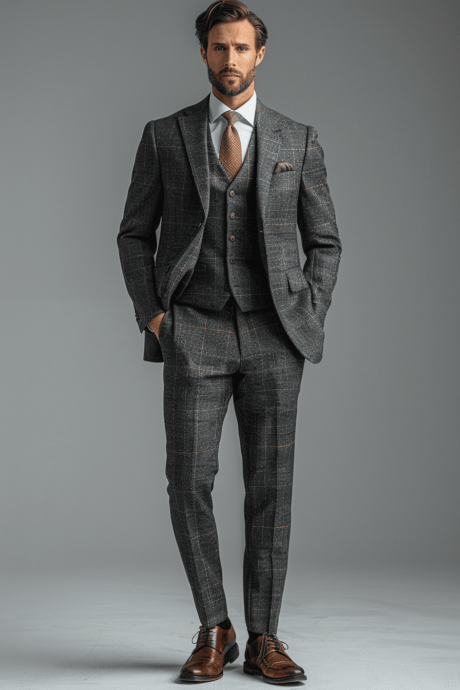 Graphite Gray Wool Tuxedo — Custom Made to Measure