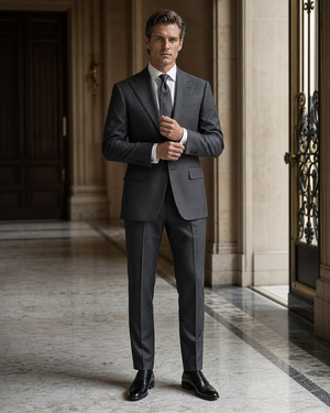 Graphite Gray Wool Winter Suit — Custom Made to Measure — 1