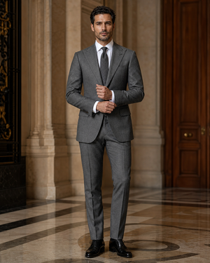 Gray Flannel Winter Suit — Custom Made to Measure — 1