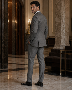 Gray Tweed Winter Suit — Custom Made to Measure — 2
