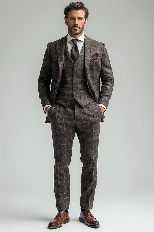 Gray Silk Blend Cocktail Party Suit — Custom Made to Measure