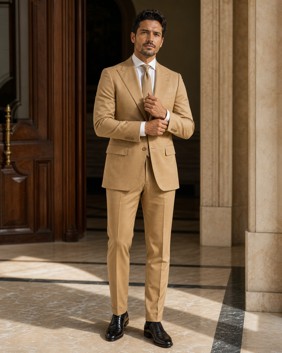 Honey Cotton Summer Suit — Custom Made to Measure