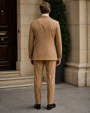 Honey Wool Shawl Lapel Suit — Custom Made to Measure — 2