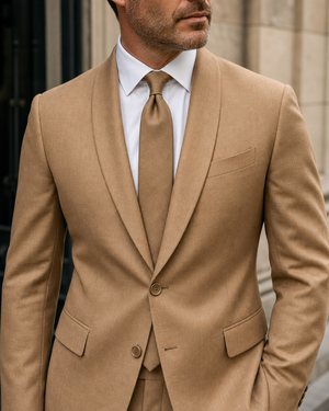 Honey Wool Shawl Lapel Suit — Custom Made to Measure — 4