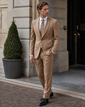 Honey Wool Shawl Lapel Suit — Custom Made to Measure — 3