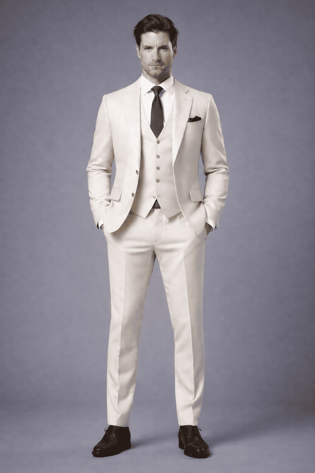 Ivory Silk Blend Wedding Suit — Custom Made to Measure