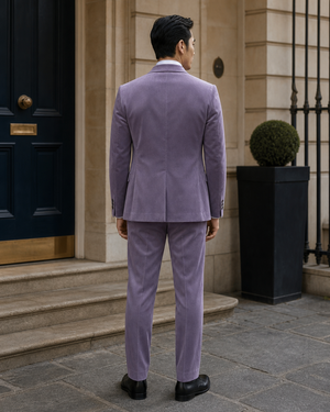 Lavender Velvet Shawl Lapel Suit — Custom Made to Measure — 2