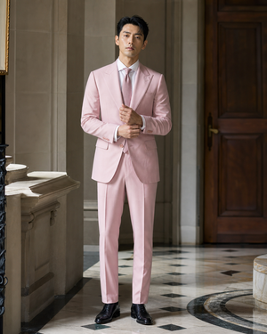 Light Pink Cotton Summer Suit — Custom Made to Measure — 1