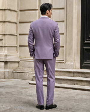 Lilac Wool Shawl Lapel Suit — Custom Made to Measure — 2