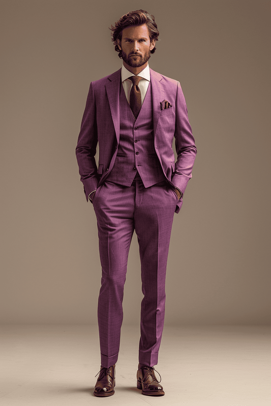 Lilac Silk Blend Cocktail Party Suit — Custom Made to Measure