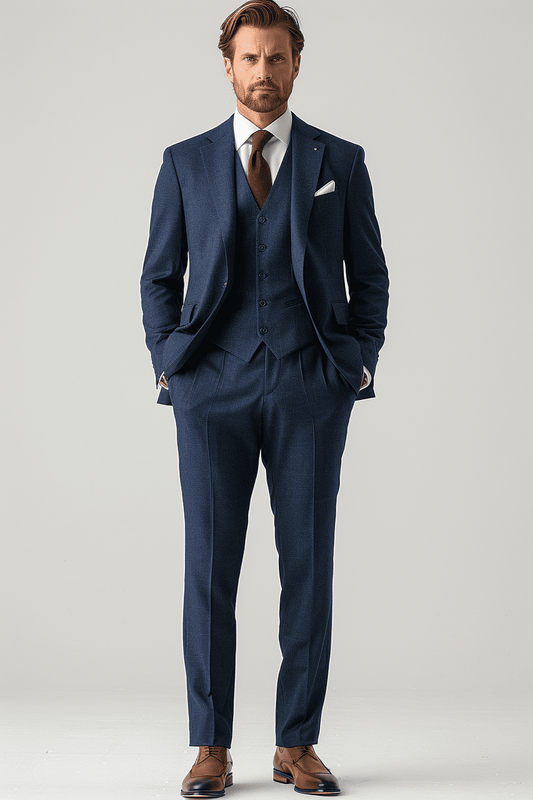 Midnight Blue Velvet Prom Suit — Custom Made to Measure