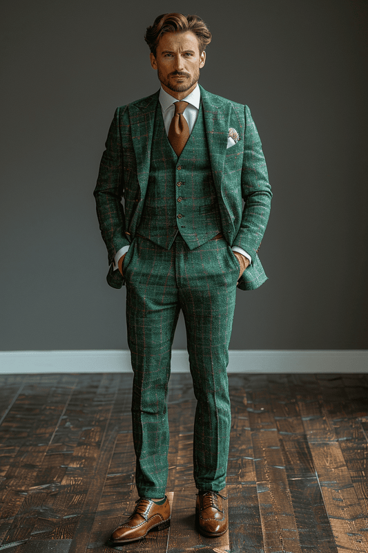 Mint Linen Wedding Suit — Custom Made to Measure