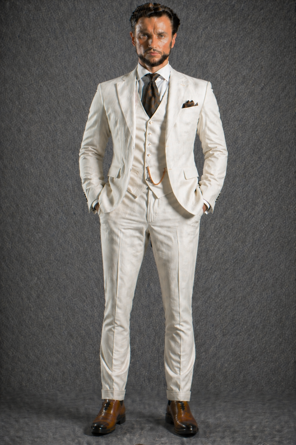 Off-White Linen Slim Fit Suit — Custom Made to Measure