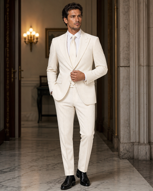 Off-White Seersucker Summer Suit — Custom Made to Measure — 1