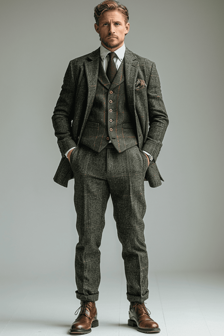 Olive Cotton Business Suit — Custom Made to Measure
