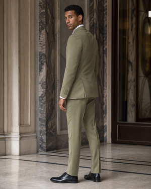 Pistachio Wool Winter Suit — Custom Made to Measure — 2