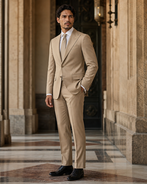 Sand Cotton Summer Suit — Custom Made to Measure — 2
