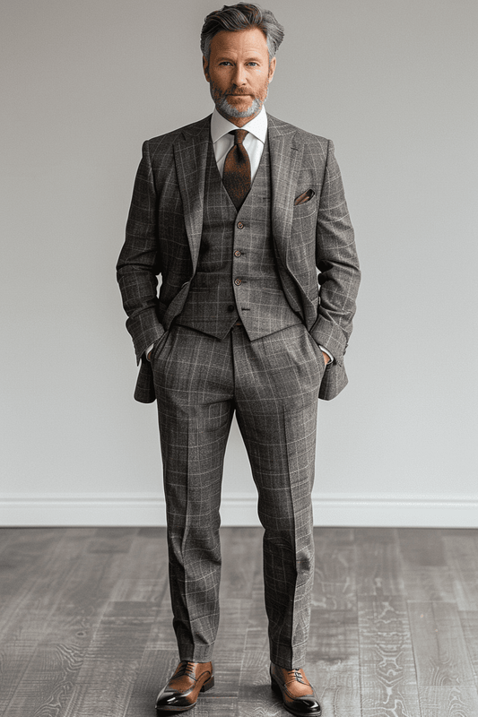 Silver Silk Blend Prom Suit — Custom Made to Measure