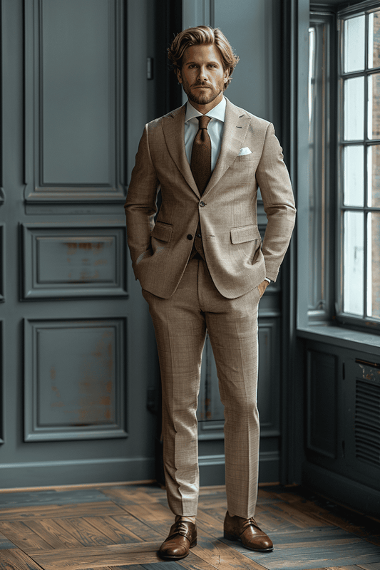 Silver Silk Blend Tuxedo — Custom Made to Measure