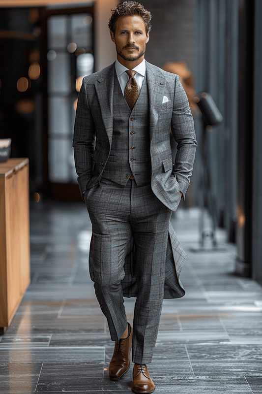 Silver Silk Blend Wedding Suit — Custom Made to Measure