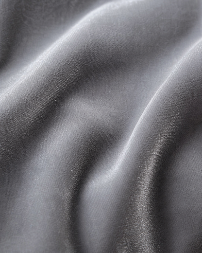 Silver Velvet Shawl Lapel Suit - Custom Made to Measure fabric texture close up
