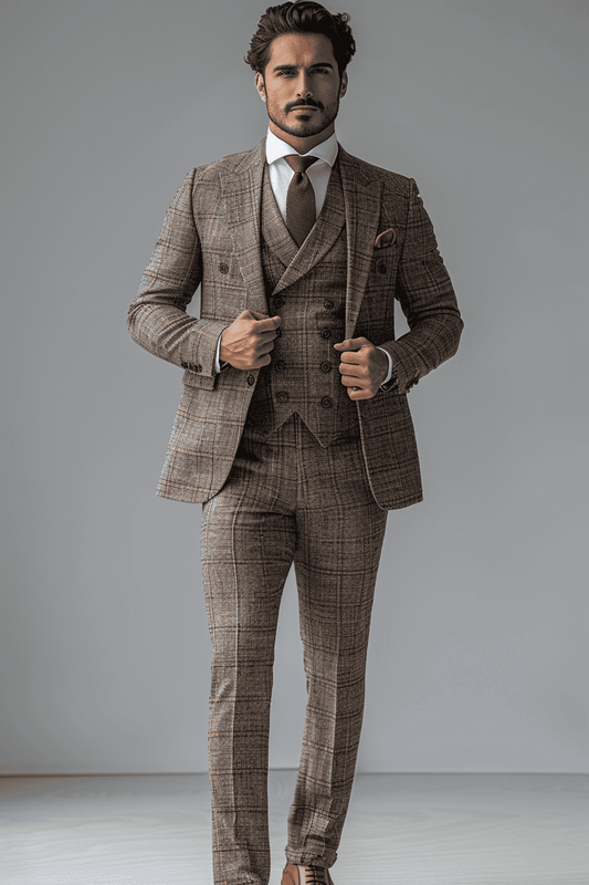 Silver Silk Blend Cocktail Party Suit — Custom Made to Measure