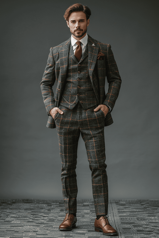 Stone Cotton Father of the Bride Suit — Custom Made