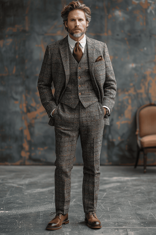 Stone Wool Business Suit — Custom Made to Measure