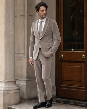 Stone Velvet Shawl Lapel Suit — Custom Made to Measure — 3